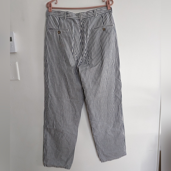 Blue and White Striped Pants - Picture 2 of 4